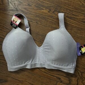 Women's New NWT BALI Purple Comfort 3463 Wire Free Bra 38DD Read Desc